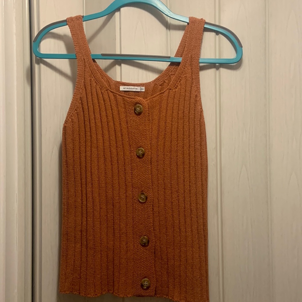 Button down sweater tank